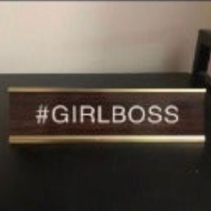 #girlboss desk plaque girl boss desk sign